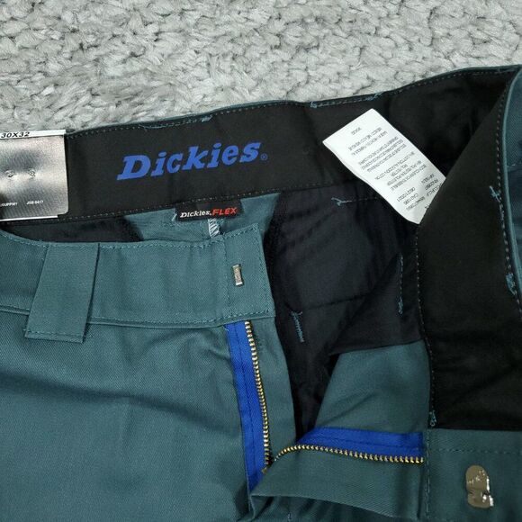 Dickies Slim Fit Tapered Twill Flex Green Work Pants Men's Size 30 x 32 - Picture 4 of 8